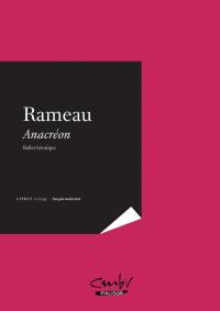 RAMEAU, Anacréon 1754 - Livret français modernisé